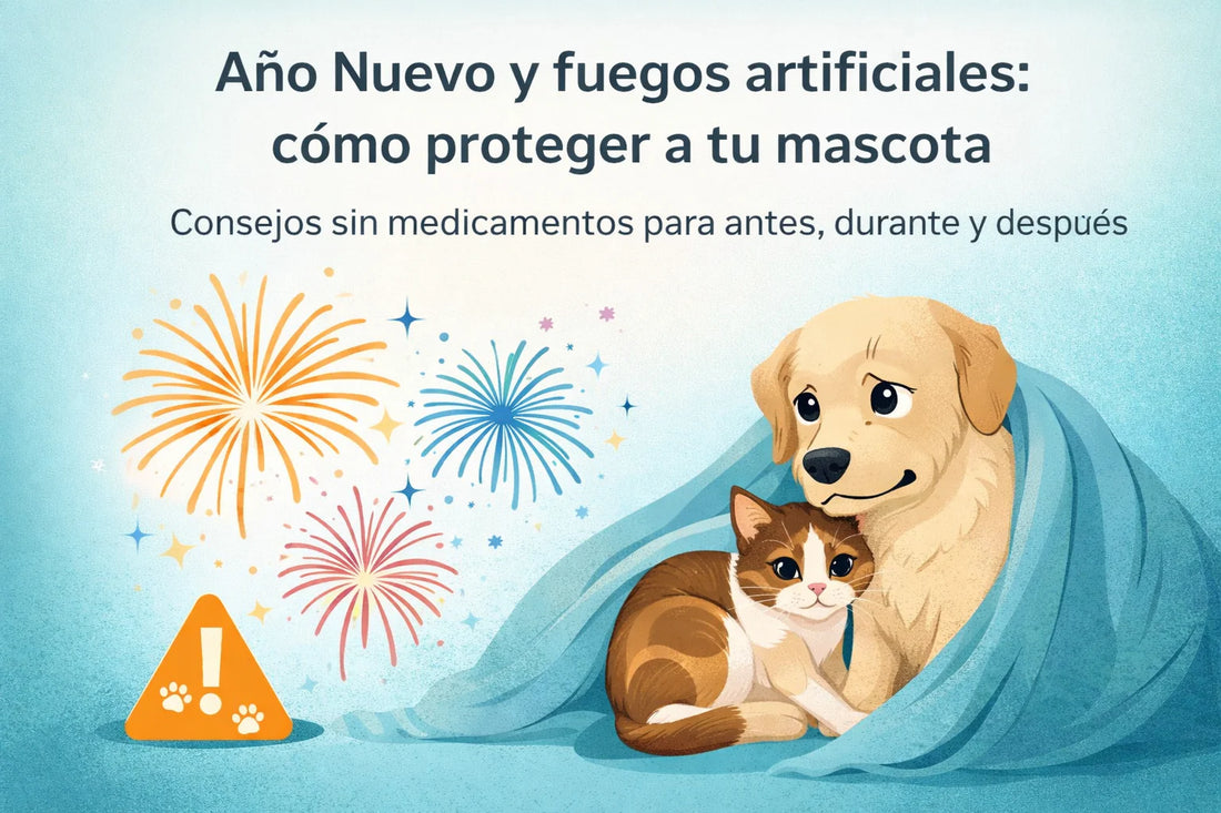 Año Nuevo y fuegos artificiales: cómo cuidar a perros y gatos del estrés y el miedo en Chile