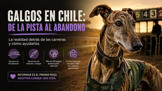 Galgo rescatado tras ser usado en carreras en Chile