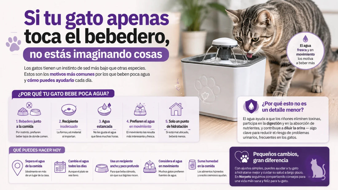 Gato bebiendo agua de una fuente automática con filtro