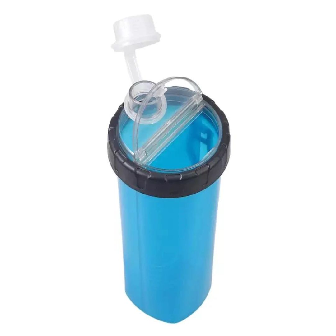 Botella Portátil 2 en 1 Agua y Comida para Mascotas con Plato Plegable-bottella-para-perro