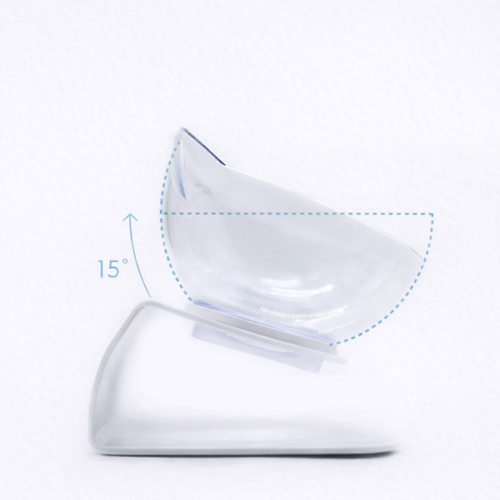 Comedero inclinado 15 grados para gatos y perros pequeños que protege la cervical al comer