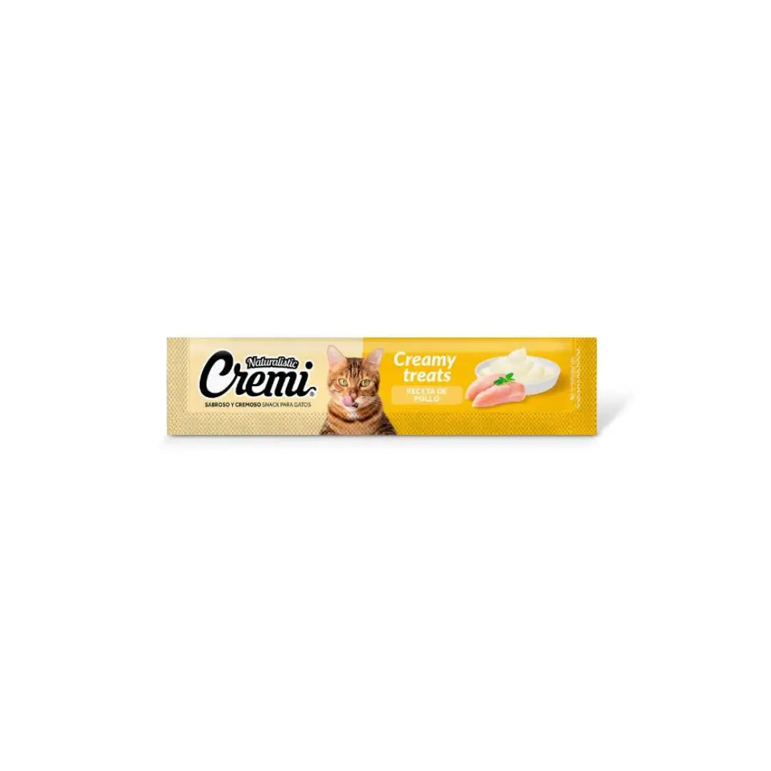Snack Cremoso para Gatos Naturalistic Cremi Box de 60 Unidades con Pollo, Atún o Camarón