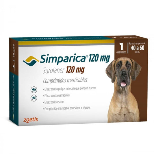 Simparica antiparasitario oral para perros de 40 a 60 KG 1 comprimido