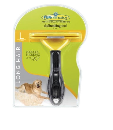 Cepillo deslanador para perros talla L con botón para soltar el pelo acumulado